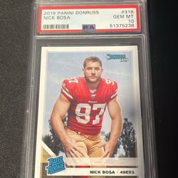 Graded 10 Nick Bosa Football Card 