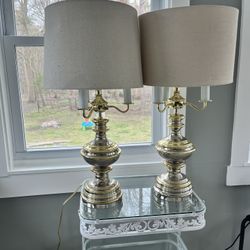 Gold And Silver Table Lamps