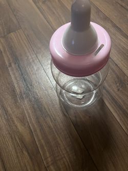 Clear Plastic Baby Bottle Coin Banks