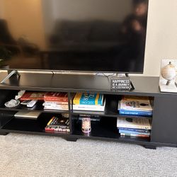 TV Unit / Bookshelf – Modern Black Finish