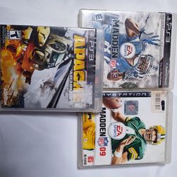 PlayStation 3 Video Game Bundle Apache Madden 9 and Madden 13