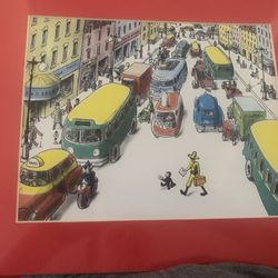 1996 Curious George Print Signed By Margaret Rey
