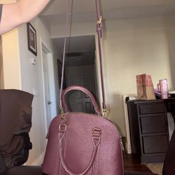 Medium deep burgundy purse