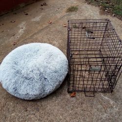 Dog Cage +Grey Pillow 20.00