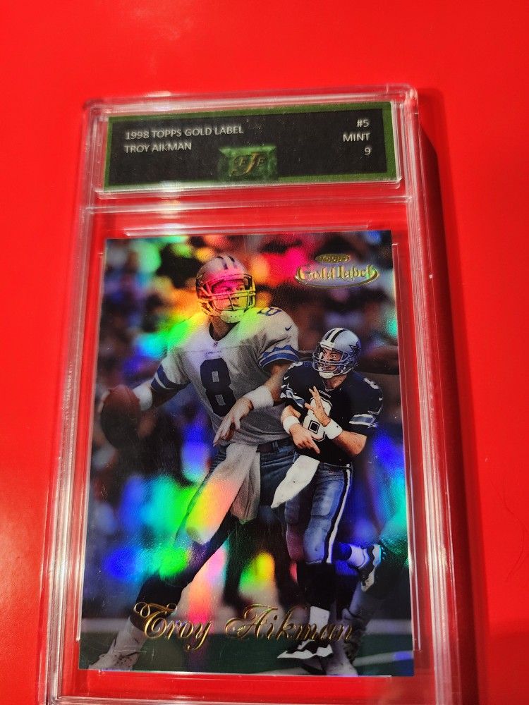 1998 Topps Gold Label Troy Aikman Class 1 Red Label Dallas Cowboys EJE MINT 9