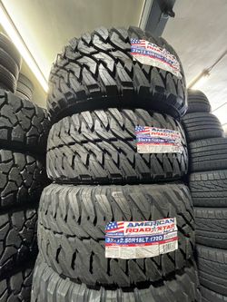 33x12.50r18 AMERICAN ROAD STAR 4 NEW TIRES INSTALLED β
INSTALADAS β