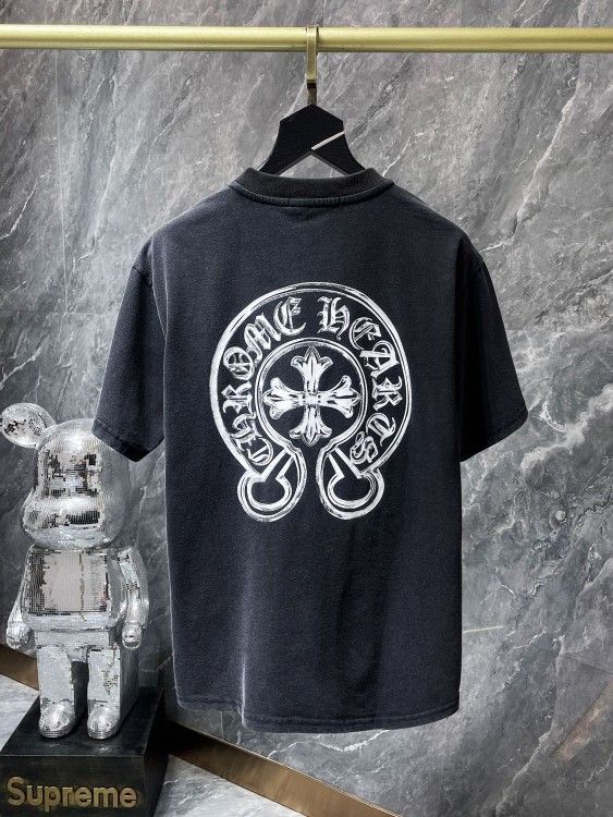 New CHROME HEARTS Run Logo Short Sleeve T-Shirt