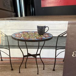 Accent Table Black Metal 