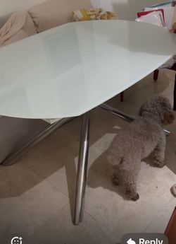 dining table- glass expandable