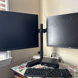 HP - EliteDesk 800 /Dual Monitor and Keyboard