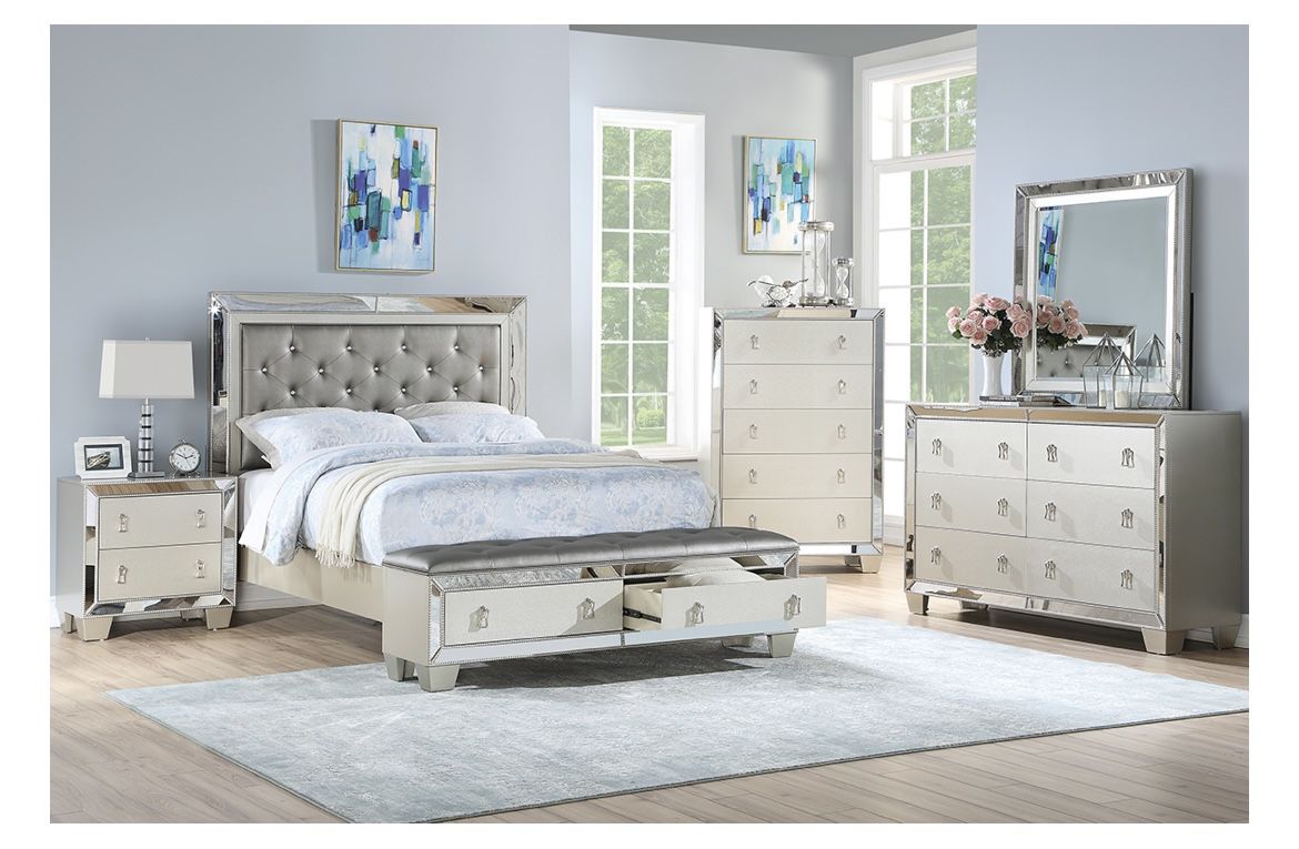 Silver Queen Bed Frame (Free Delivery)