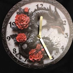 Dragon And Rose Clock 
