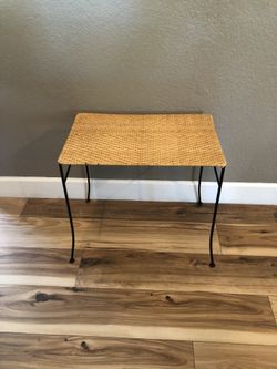 Boho Ratan & Iron Table