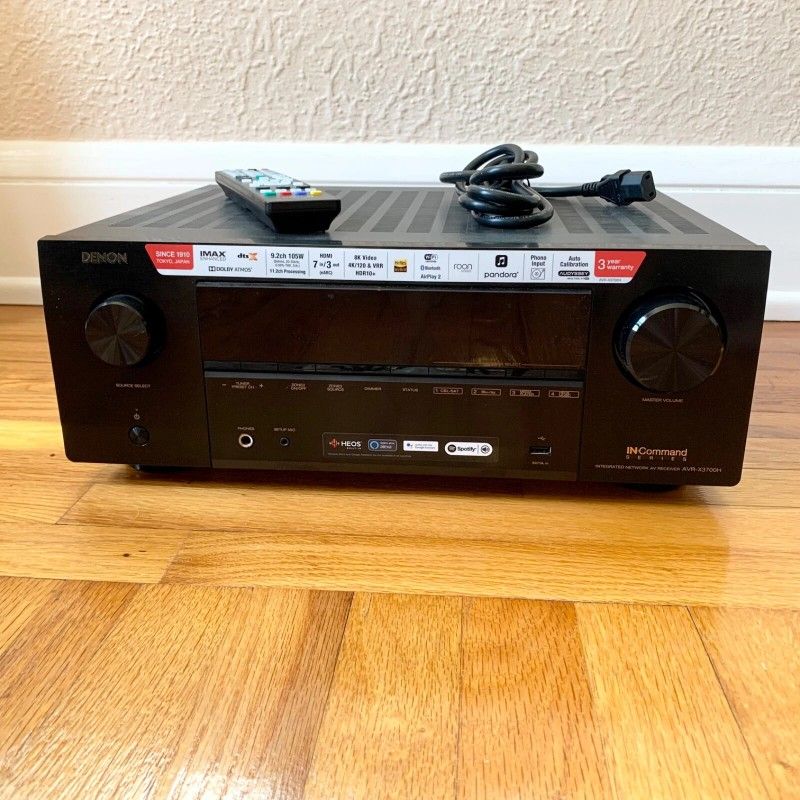 Denon AVR-X3700H 9.2-Channel AV Receiver Dolby Atmos DTS:X AirPlay