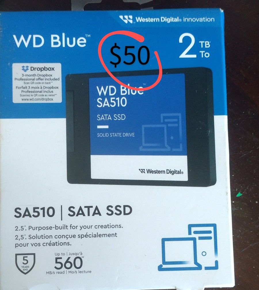 High-Speed Storage 4TB, 2TB, 1TB