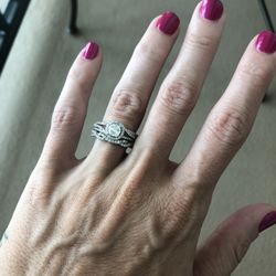 Wedding Ring And Engagement Ring Set