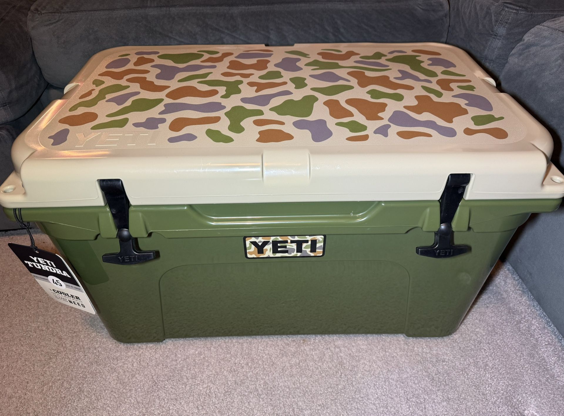 Yeti Tan Camo Tundra 45 Cooler Limited Edition- NEW- Sold Out-will consider trades.
