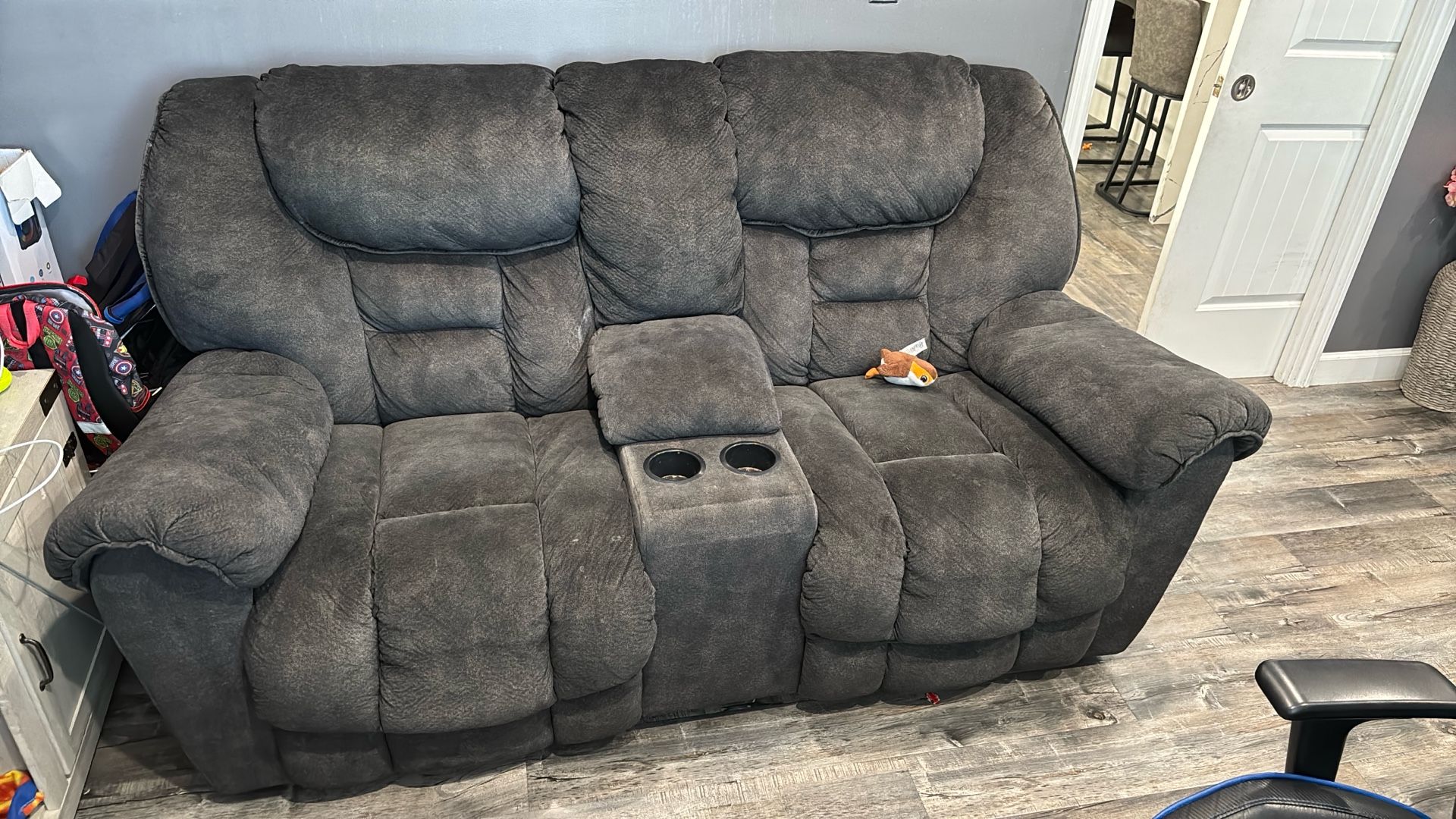 Grey Reclining Couch