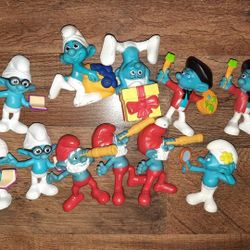 Lot of 11 Smurfs McDonald's Toys