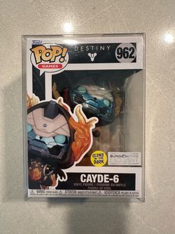GLOW Cayde-6 Funko Pop *VAULTED* Bungie Store Exclusive Destiny 962 with protector Games Playstation PS5 SEGA Nintendo XBOX GITD