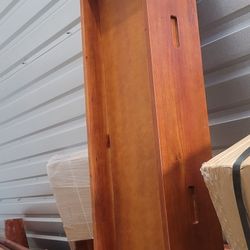 Cherry Wood Under Bed Storage Drawer (w/ Wheels)