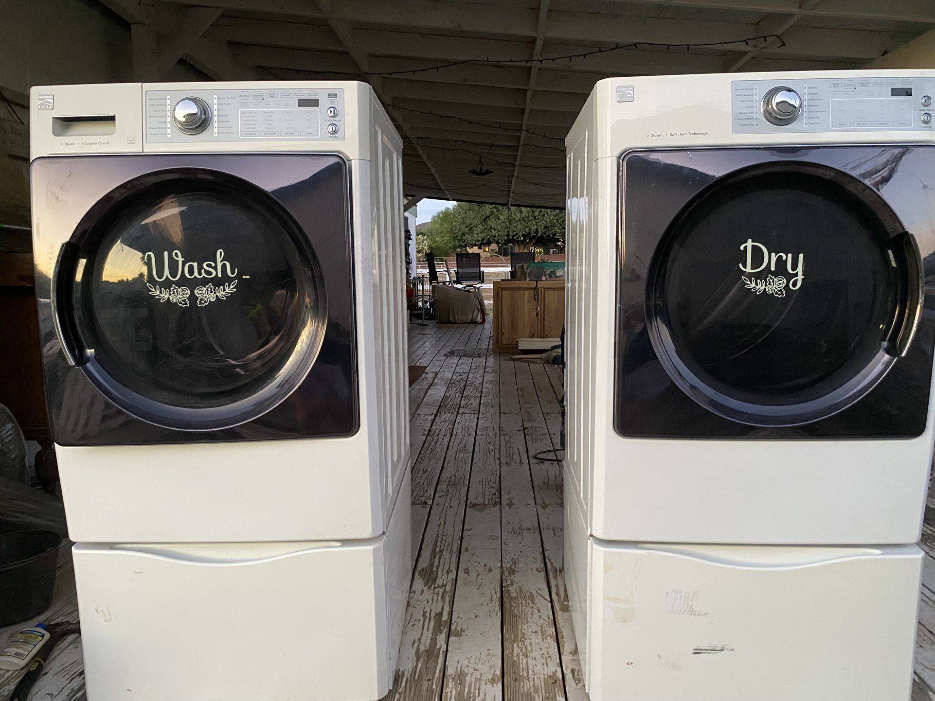 Matching KENMORE ELITE WASHER AND DRYER SET