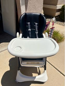 Adjustable LEATHER feeding baby/toddler chair