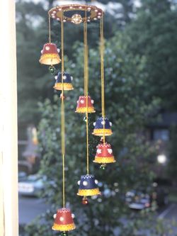 Terracotta wind chimes custom made on order