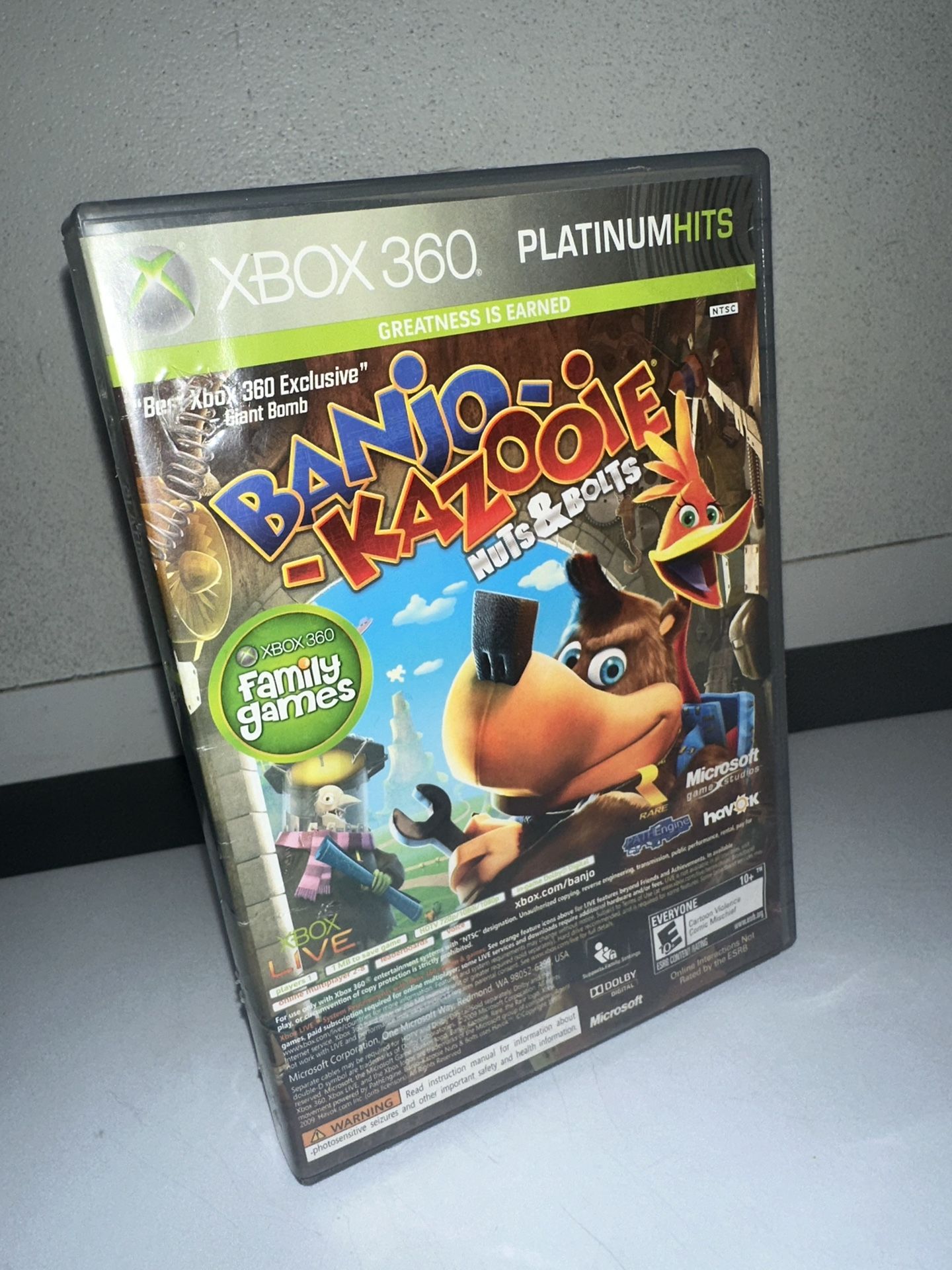 Banjo Kazooie Nuts And Bolts (Microsoft XBOX 360, 2008) Game & Case Only 