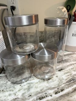 Glass Canister Set Of 4