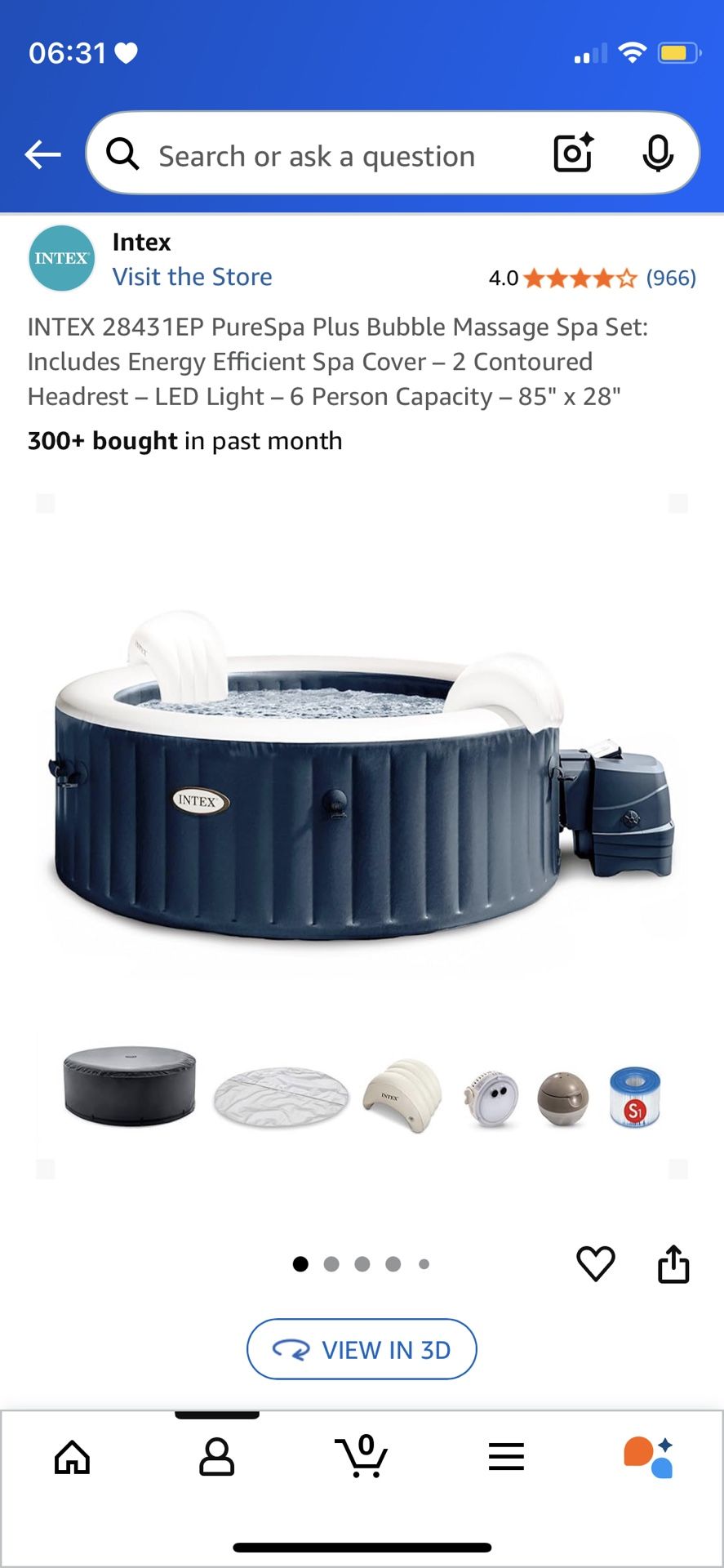 Intex PureSpa Plus Inflatable Hot Tub 