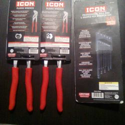 Icon Channel Locks And Allen Wrench Set 