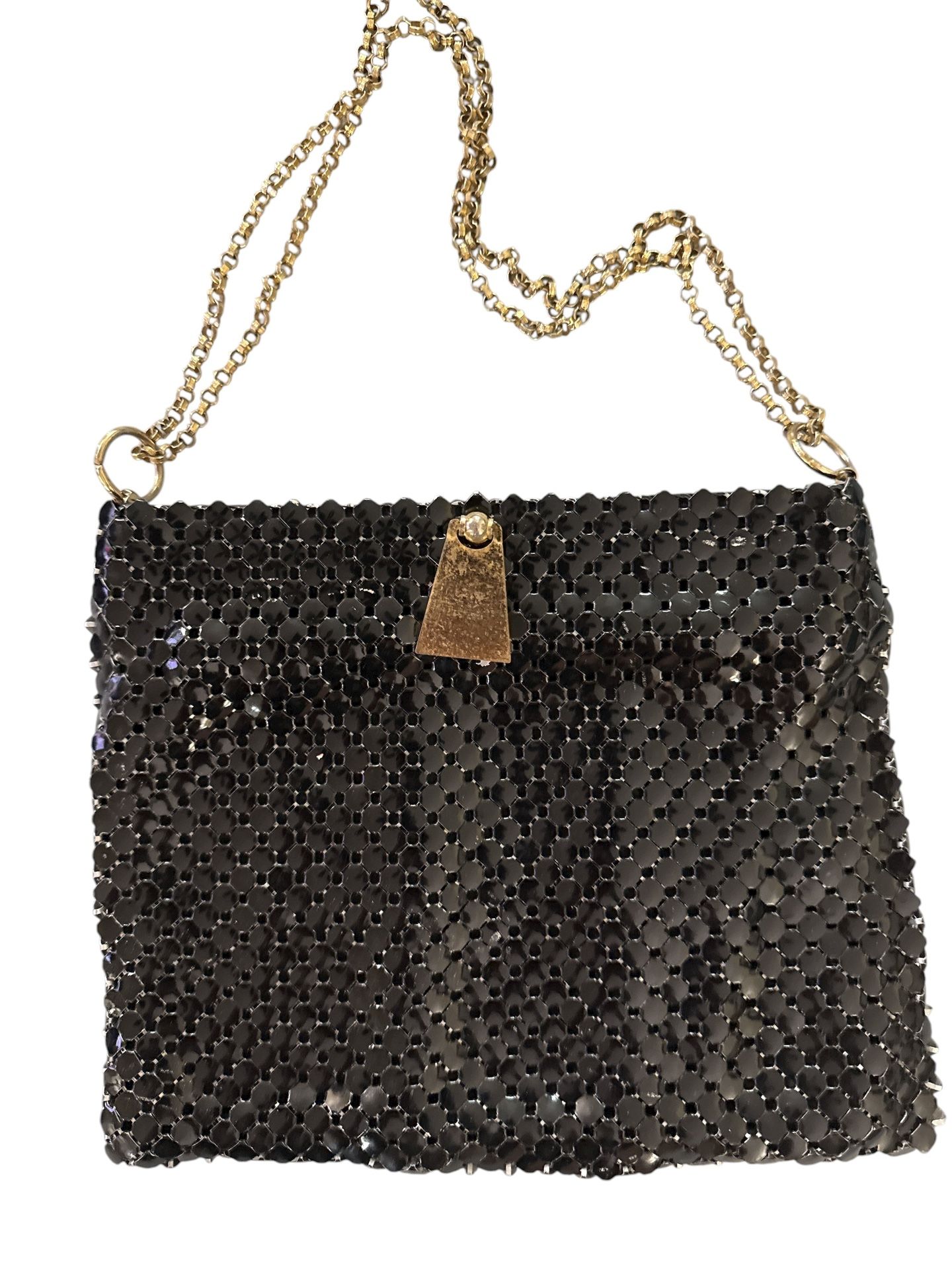 Whiting & Davis Mesh Black Evening Bag