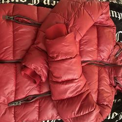 Guess Red Puffer Jacket