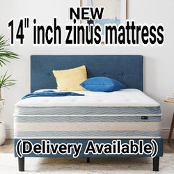  (NEW )Zinus 14 Inch Cooling Comfort Support Hybrid Mattress

