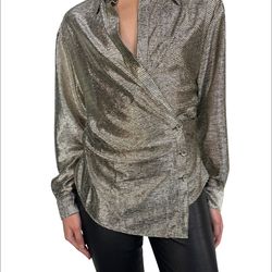 Zara Metallic Gold Wrap L