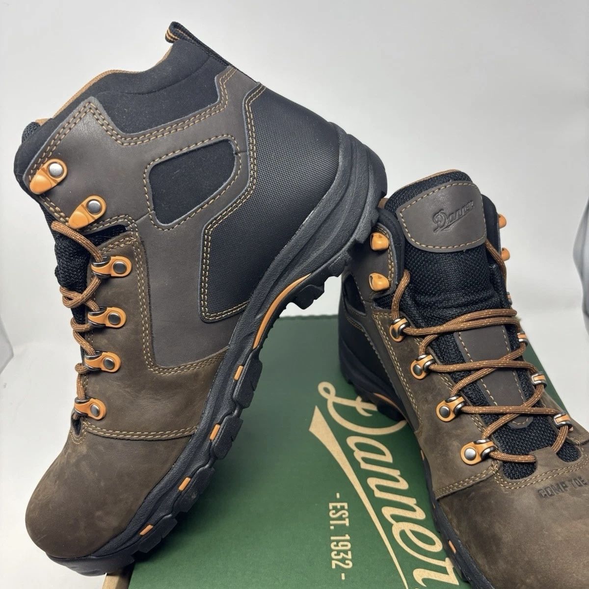 Danner Vicious 4.5” Brown/Orange Composite Toe (NMT) Leather GORE-Tex Work Boot – Men’s, Size 11