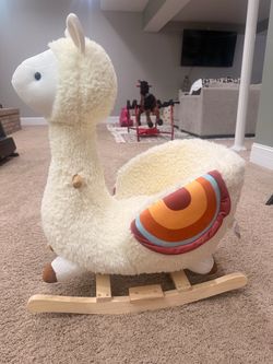 Plush Llama Rocking Horse Toddler Toy
