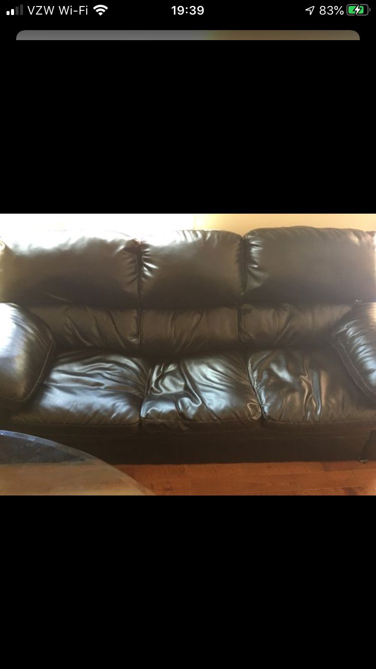 Free Black Leather Couch