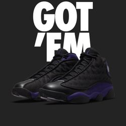 Jordan 13 Retro Court Purple (size 9.5 Mens ) “authentic “ 