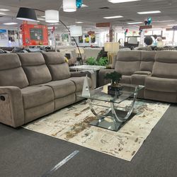 Brown Sofa & Loveseat Set (Brand new) For Sale 45% Off