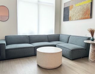 Castlery Modern L-Shape Sectional Sofa — Jonathan in Zenith Blue
