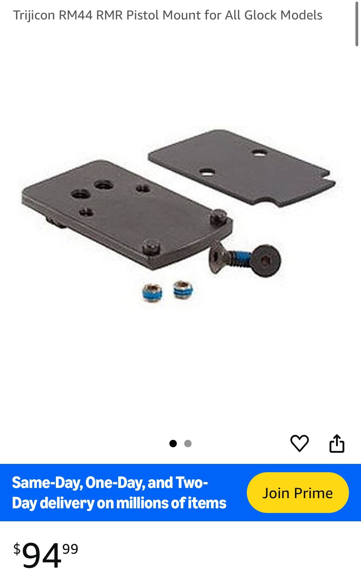 Trijicon RM44 Dovetail For Glock RMR