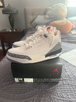 Air Jordan 3 White Cement Sneakers Size 12