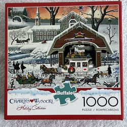 Christmas Collection Charles Wysocki Buffalo Puzzle 1000 Pieces with Poster