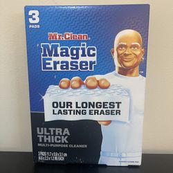 Mr. Clean Magic Eraser Ultra Thick All Purpose, Multi Surface Cleaner, Magic Eraser, 3ct