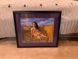 Picture matted and framed 24 x 36”
