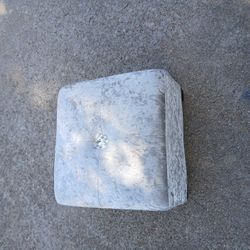 Nice small crushed velvet (silver) ottoman