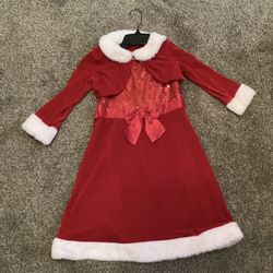 Mrs Claus Girl Christmas Dress Size 7/8