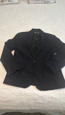 Vintage Hillard & Hanson Classic Tailored Pinstripe Jacket size 8